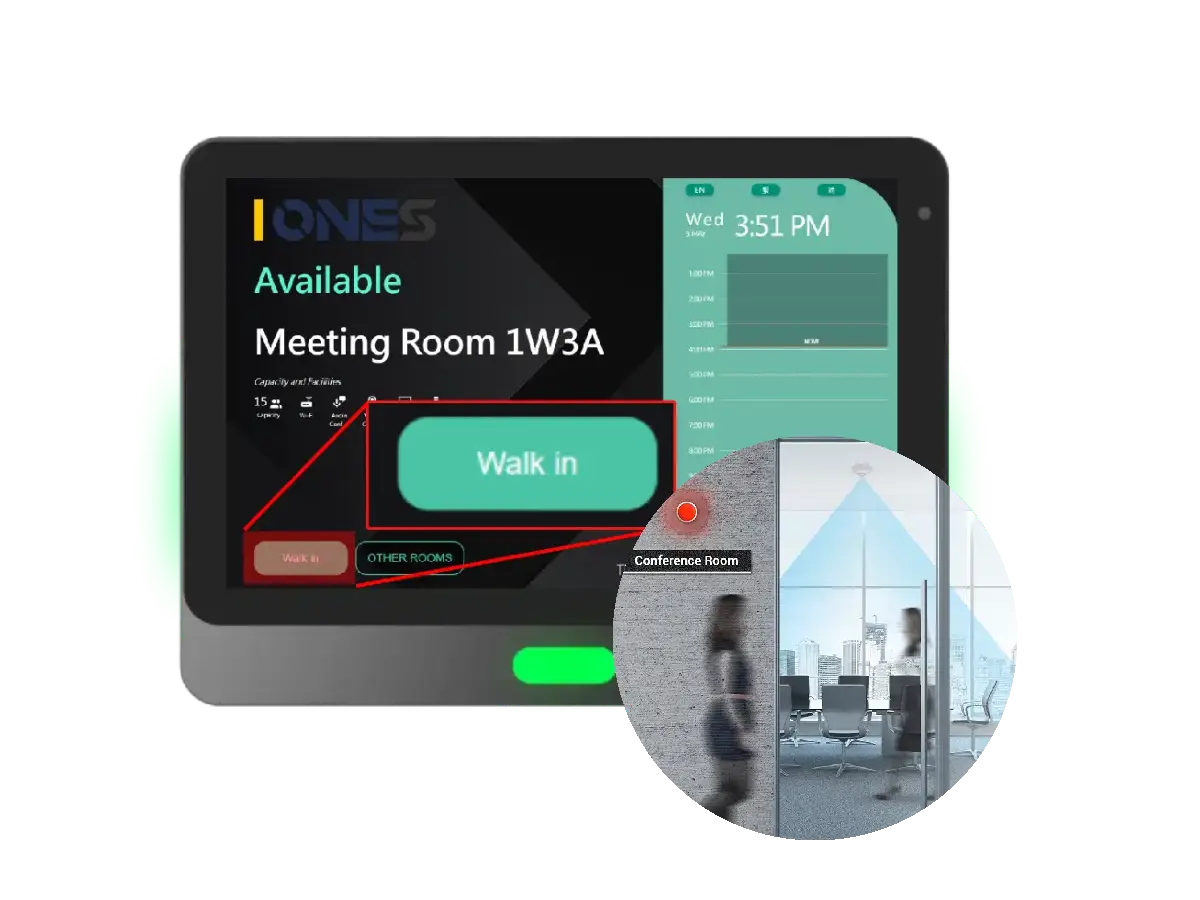 Check-in and out on panel